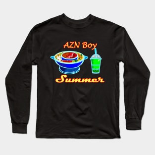 AZN/Asian Boy Summer (Hotpot & Bobba Tea) Long Sleeve T-Shirt